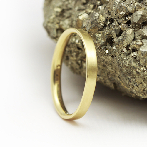 Ethical Wedding Ring | Matt Finish Gold Ring | J&E